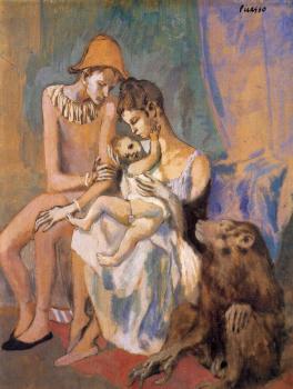 Pablo Picasso : Family of Acrobats with of Monkey